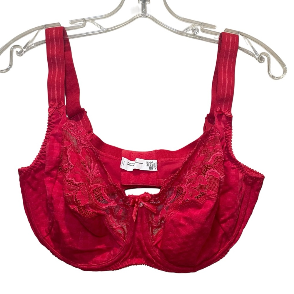PrimaDonna Lace Underwire Bra Red Women’s Size 40E